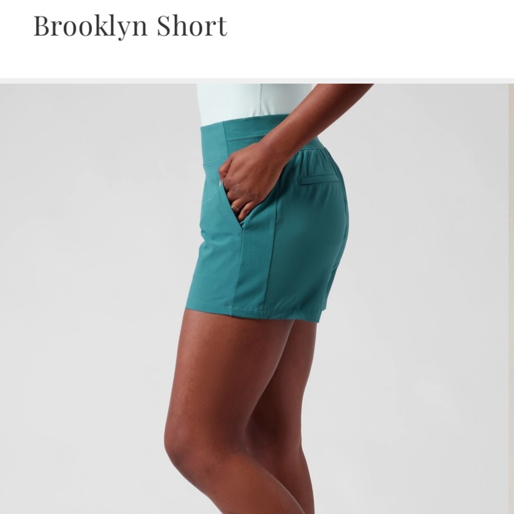 Athleta Brooklyn Shorts in Borealis Green